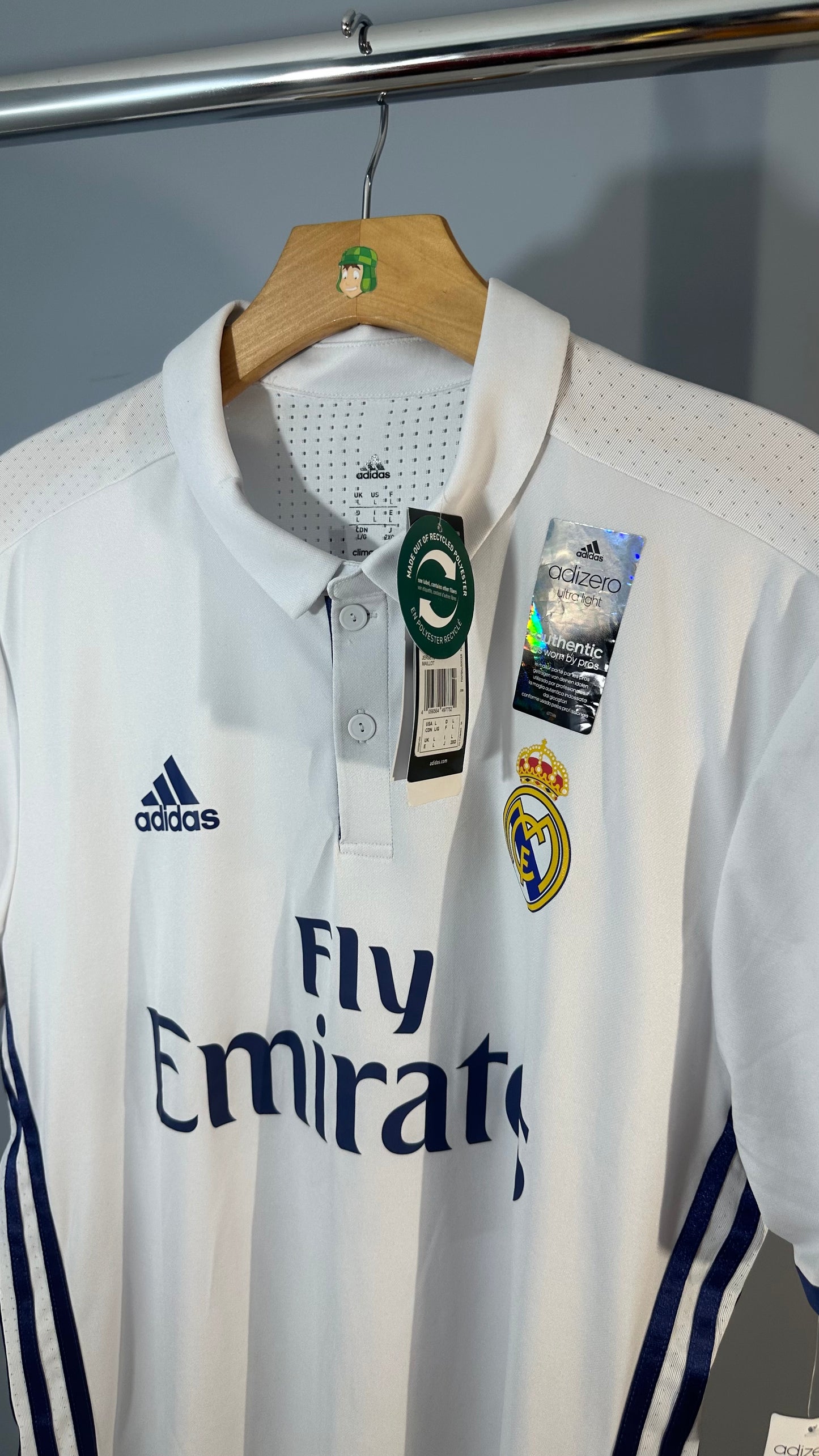 REAL MADRID 2016/17 HOME X GARETH BALE (L) BNWT PLAYER VERSION