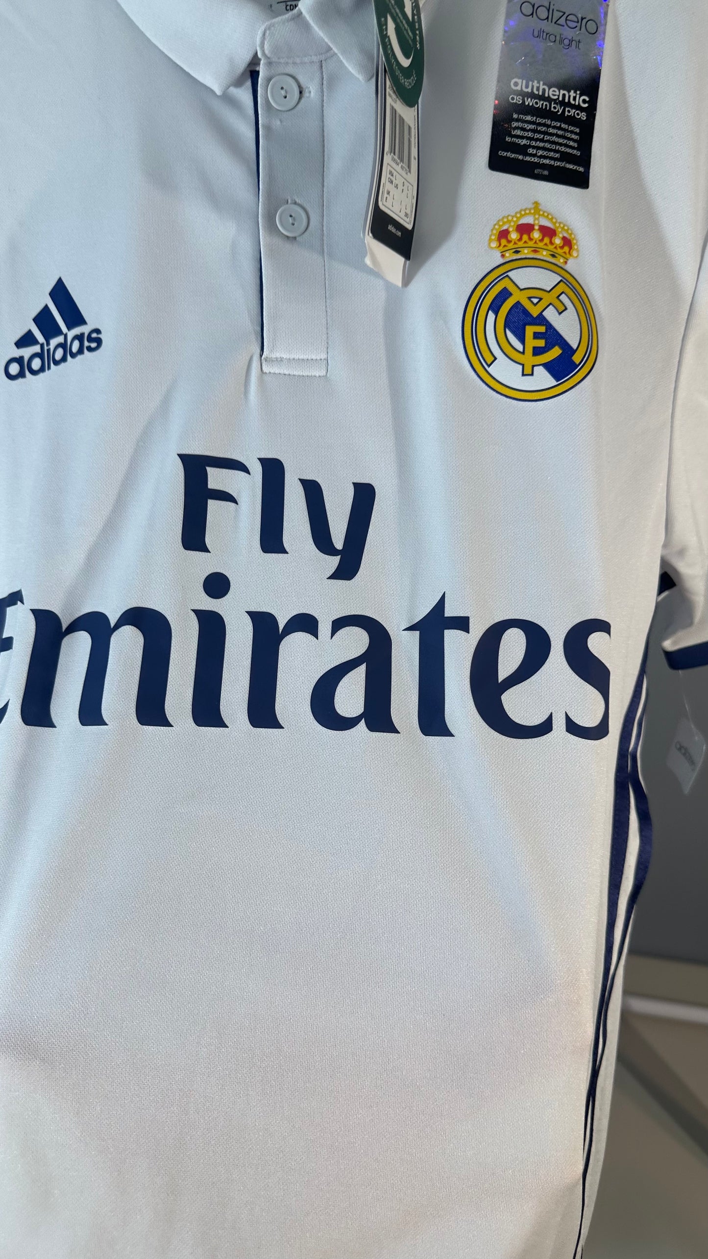 REAL MADRID 2016/17 HOME X GARETH BALE (L) BNWT PLAYER VERSION