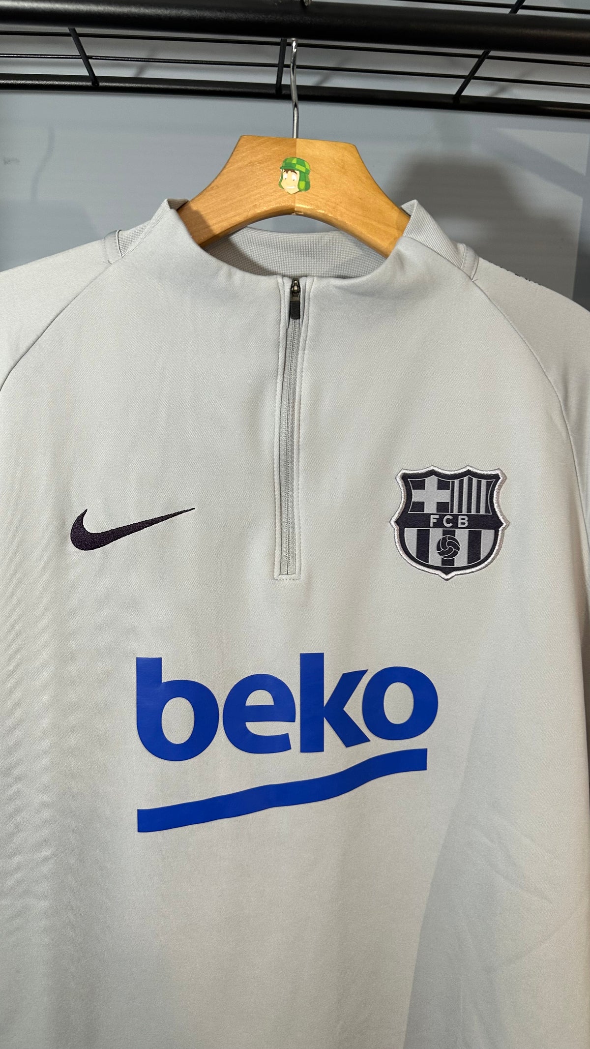 FC BARCELONA 2018 QUATER ZIP TRAINING TOP (L)