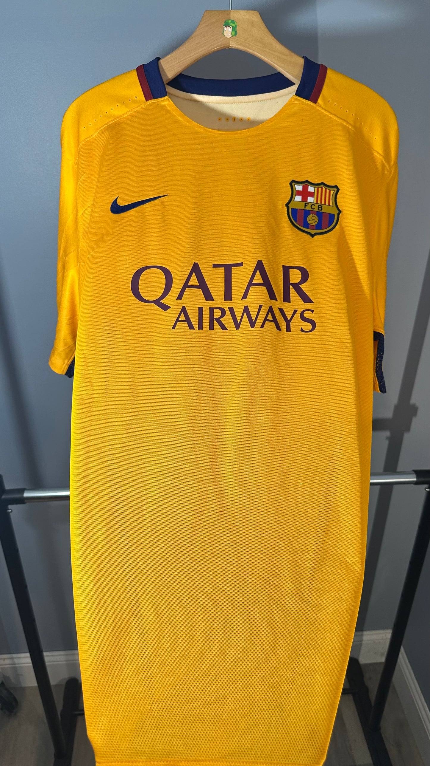FC BARCELONA 2015 AWAY X LIONEL MESSI (2XL) *PLAYER VERSION