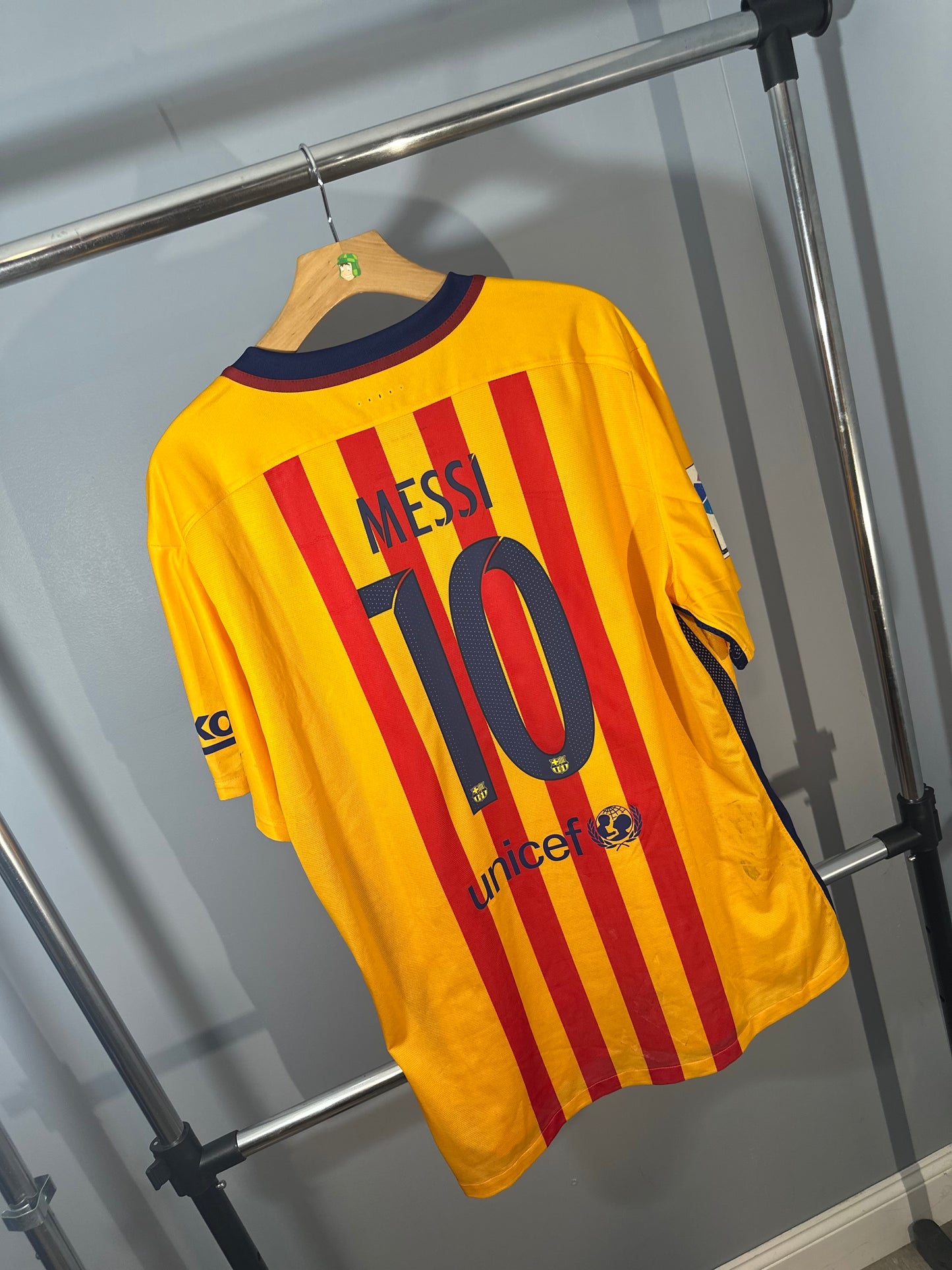 FC BARCELONA 2015 AWAY X LIONEL MESSI (2XL) *PLAYER VERSION
