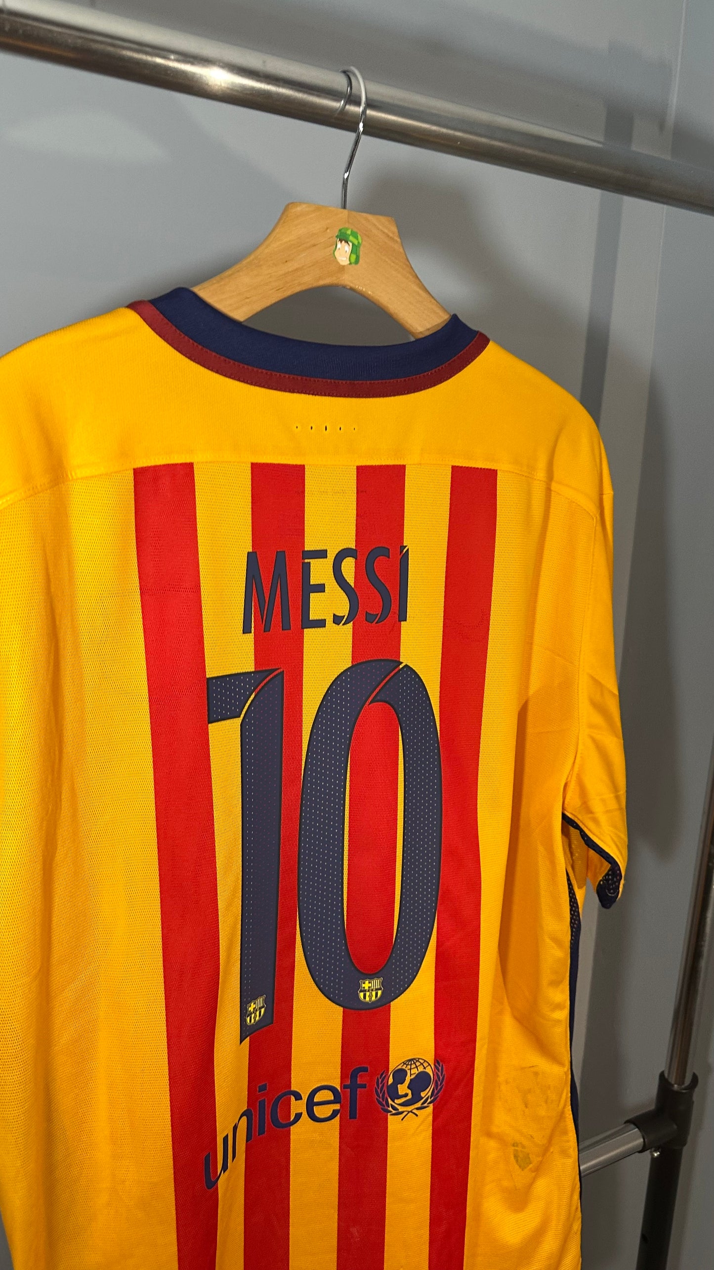 FC BARCELONA 2015 AWAY X LIONEL MESSI (2XL) *PLAYER VERSION