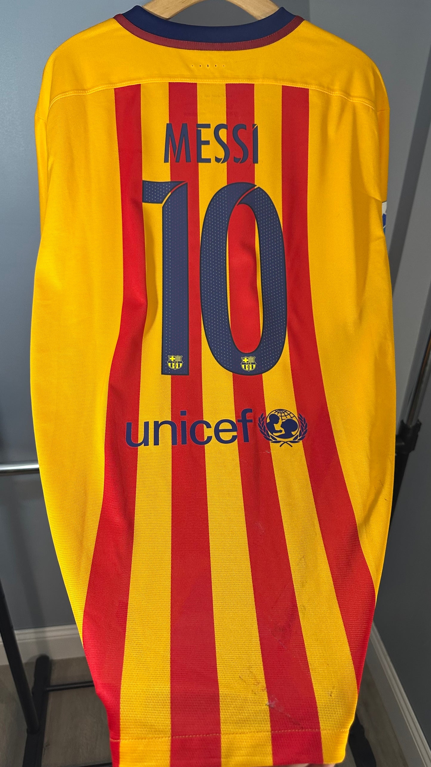 FC BARCELONA 2015 AWAY X LIONEL MESSI (2XL) *PLAYER VERSION