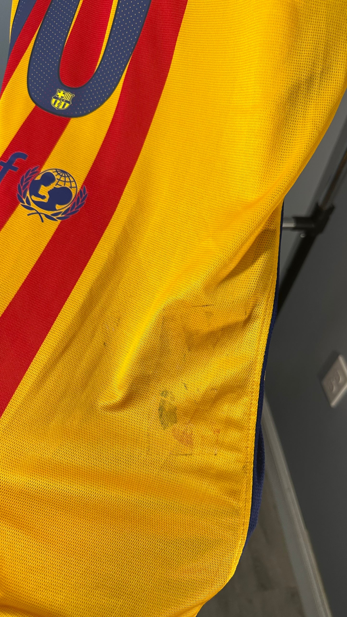 FC BARCELONA 2015 AWAY X LIONEL MESSI (2XL) *PLAYER VERSION